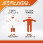Liposomal Vitamin C 2000mg Liquid for Adults, High Absorption VIT C, Maximize Vitamin C, for Immune System & Antioxidant, 60ML (2 Bottles)