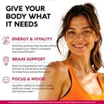 Vitamin B-Complex Gummies for Women & Men - Vitamin B12, B1, B2, B3, B5, B6, B7 & B9 - B Complex with Vitamin C & Choline - Energy, Brain & Mood - Natural Berry Flavor, Vegan - 60 Gummies for 2 Months