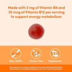 Amazon Elements - B-Complex, Supports Immune and Normal Energy Metabolism, 70 Gummies, 70-Day Supply, Vegan, Adult, Non-GMO (Previously Revly)