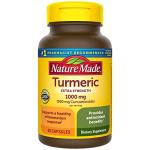 Nature Made Extra Strength Turmeric Curcumin with Black Pepper, 1000mg extract (950mg Curcuminoids) per serving, Supports Healthy Inflammation Response, 60 Vegetarian Capsules, 30 Day Supply