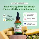 Green Tea 10:1 Extract 50% EGCG - Green Tea Liquid Drops - Vegan, 4X More Powerful Than Pills & Capsules - 2oz Antioxidant & Immune Supplement - Skin, Heart Support, Brain Health & Memory Boost