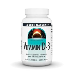 Source Naturals Vitamin D-3, Bioactive Form for Bone & Immune Health*, 2000 IU - 200 Capsules