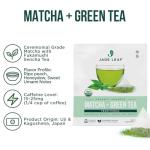 Jade Leaf Matcha Organic Matcha + Green Tea Bags - Traditional - Ceremonial Matcha + Whole Leaf Sencha - Authentic Japanese Origin (35 Pyramid Sachets)