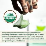 Jade Leaf Matcha Organic Matcha + Green Tea Bags - Traditional - Ceremonial Matcha + Whole Leaf Sencha - Authentic Japanese Origin (35 Pyramid Sachets)
