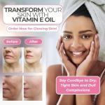 Vitamin E Oil by Leven Rose 75,000 IU per oz 100% Natural, Organic, Pure Vitamin E Oil for Skin, Face, Hair, Nails, and Scars, 4 oz