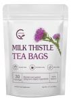 Organic Milk Thistle Tea Bags, Liver Support Herbal Tea, Caffeine Free, 30 Tea Bags