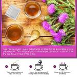 Organic Milk Thistle Tea Bags, Liver Support Herbal Tea, Caffeine Free, 30 Tea Bags