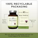 Herbal Roots Milk Thistle Capsules | Extra Strength 80% Silymarin Herbal Supplement | Made with Pure Organic Milk Thistle | Vegan and GMO Free