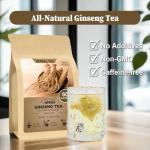 FullChea - Ginseng Tea bags, 60 Teabags - Pure Ginseng Root Tea - Caffeine-Free - Non-GMO