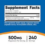 Nutricost Magnesium Complex 500mg, 240 Capsules - Magnesium Oxide, Citrate, and Glycinate - Gluten Free and Non-GMO