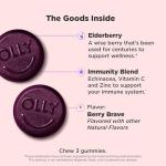 OLLY Immunity Gummy, Immune Support, Elderberry, Zinc, Vitamin C, Supplement, Berry Flavor, 15 Day Supply - 45 Count