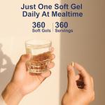 Carlson - Vitamin D3, 2000 IU (50 mcg), Bone & Immune Health, Vitamin D Supplements, Cholecalciferol Supplement, Gluten Free Vitamin D Capsules, 360 Softgels