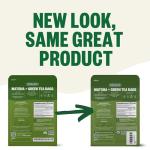 FGO Organic Japanese Matcha + Green Tea, 100 Count, Eco-Conscious Tea Bags, Resealable Bag, Packaging May Vary (Pack of 1)