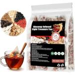 Kidney Tea Formula Ginseng Eight Treasure, Ginseng-Infused Eight Treasure Tea Bags, Red Date Wolfberry Mulberry Herbal Beverage for Women & Men, Natural Ingredients - 20bags (1)