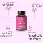 Saw Palmetto for Women. Womens Hair Growth Supplement Standardized for Potency, Consistency & Absorption. DHT Blocking Hair Vitamins with Biotin, Zinc, and More. Clean, Non-GMO, Vegan Supplement