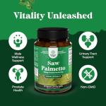 Extra Strength Saw Palmetto Extract - Advanced Herbal Complex for Hair Health and Urinary Support with Plant Sterols & Flavonoids - Potent Herbal Supplement with 500mg per Serving - 30 Capsules