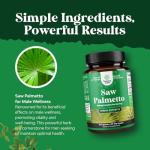 Extra Strength Saw Palmetto Extract - Advanced Herbal Complex for Hair Health and Urinary Support with Plant Sterols & Flavonoids - Potent Herbal Supplement with 500mg per Serving - 30 Capsules