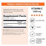 NatureWise Vitamin C 1000mg Capsules - Extra Strength Vegan Vitamin C for Daily Antioxidant & Immune Support - Non-GMO, USA Manufactured - 120 Capsules[120-Day Supply]