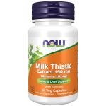 NOW Foods Supplements, Silymarin Milk Thistle Extract 150 mg with Turmeric, Supports Liver Function*, 60 Veg Capsules