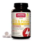 Jarrow Formulas Methyl B-12 1000 MCG and Methyl Folate 400 MCG, Extra Strength, Cellular Energy Metabolism and Cardiovascular Health Formula(1) With P-5-P, 100 Chewable Tablets, Up to a 100 Day Supply