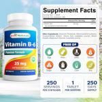 Best Naturals Vitamin B-6 25 Mg Tablets, 250 Count