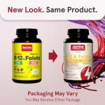 Jarrow Formulas Methyl B-12 1000 MCG and Methyl Folate 400 MCG, Extra Strength, Cellular Energy Metabolism and Cardiovascular Health Formula(1) With P-5-P, 100 Chewable Tablets, Up to a 100 Day Supply