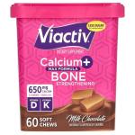 Viactiv Calcium +Vitamin D3 Supplement Soft Chews, Milk Chocolate, 60 Chews - Calcium Dietary Supplement for Bone Health