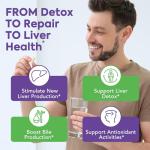 Surebounty 4-in-1 Milk Thistle Complex, 9000 mg Strength, 30X Concentrated Seed Extract, with Dandelion, Choline, Zinc, Fatty Liver Supplements, Liver Support, Non-GMO, 90 Veggie Caps, 3 Month Supply