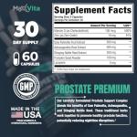 MaxVita Prostate Premium - Saw Palmetto for Men, Stinging Nettle, Ashwagandha, Lycopene, Bladder & Urinary Relief, Prostate Supplement for Men, 60ct