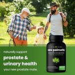 NutraChamps Saw Palmetto Supplement for Prostate Health [Extra Strength] 600mg Complex with Extract, Berry Powder & Herbs - Supports Healthy Urination Frequency, 120 Capsules