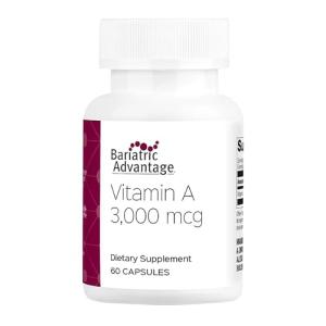 Bariatric Advantage Vitamin A 3,000 mcg - for Bariatric Surgery Patients - Easy-Digest Mini Capsules - Vitamin A Supplements - Eye Health Support* - 60 Count
