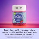 OLLY Relaxing Magnesium Gummies, Supports Muscle Relaxation*, Magnesium Citrate, Raspberry Lavender Flavor, 15 Day Supply - 60 Count