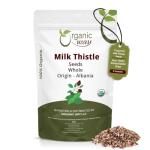 Organic Way Whole Milk Thistle Seeds (Silybum marianum) - European Wild-Harvest, Organic & Kosher Certified, Vegan, Non GMO & Gluten Free, USDA Certified, Origin - Albania (2 Oz)