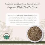 Starwest Botanicals Organic Milk Thistle Seed Whole - Loose Leaf Milk Thistle for Tea & Cooking, Mix in Juice, Add to Smoothies, Oatmeal, & Yogurt, Certified Kosher, Non-GMO - Bulk 1 lb Bag