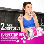 Magnesium Glycinate 500mg with High-Potency Vitamin D3 10,000 IU & Vitamin K2 200mcg | Enhanced with Coconut Oil for Optimal Absorption | Non-GMO, Gluten-Free, Sugar-Free Softgels (60 softgels)