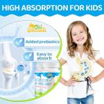 ChiQwench 500 MG Calcium Supplement with Vitamin D3 & K2, Zinc, Magnesium & Prebiotics. Kids Vitamins for Kids' Height. Bone Strength, High Absorption, Orange Chewables, Non-GMO, Gluten Free, 60 Tabs