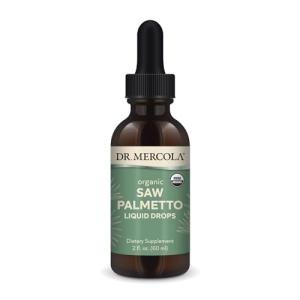 Dr. Mercola Saw Palmetto Liquid Drops, 2 Fl. Oz. (60 mL), 30 Servings, Dietary Supplement, Supports Normal Detoxification Processes, Non-GMO, Certified USDA Organic