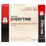 JUNG Kwan Jang Everytime Korean Red Ginseng Extract Stick 3,000mg Original - Adaptogen Energy Drink Liquid Stick Supplements - Energy Boost & Immune Support, Caffeine Free (30 Sticks)