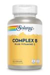 SOLARAY Vitamin B Complex, Healthy Energy Supplement, Red Blood Cell Formation, Nerve & Immune Support, Super B Complex Vitamins with Folic Acid, Vitamin B12, Vitamin B6 & More, Vegan, 100 VegCaps