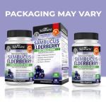 Elderberry Capsules with Zinc and Vitamin C for Adults - Immune Support Vitamins for Women and Men - Black Sambucus Elderberry Vitamin C and Zinc - Immune Defense Multiminerals Supplement, 60 Count