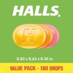 HALLS Defense Assorted Citrus Vitamin C Drops, Value Pack, 180 Drops