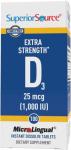 Superior Source Vitamin D3 1000 IU - Offers Immune System, Brain & Nervous System Support - Aids Calcium Absorption for Teeth & Bone Health - Bariatric Friendly - 100 Sublingual Dissolving Tablets