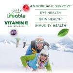 Lifeable Vitamin E Gummies | 400 IU | Great Tasting Vitamin E Supplements | Skin, Eye Health and Immune Function Support | VIT E for Adults, Men, Women | 90 Gummies
