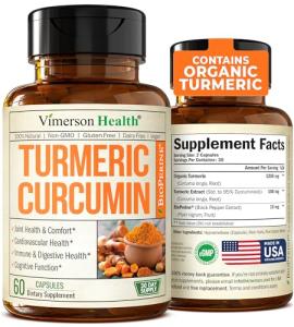 Turmeric Supplement - High Potency Turmeric Curcumin Supplement with 1200 mg Organic Tumeric and 95% Curcuminoids. Curcumin Supplements with Black Pepper for Immune & Joint Health. 60 Curcuma Capsules