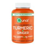 Qunol Turmeric and Ginger Capsules, 1000mg Turmeric Supplement, Ultra High Absorption to Support Joint Health, #1 Doctor Recommended Form of Turmeric Curcumin, 120 Count (Pack of 1)