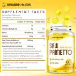 Jovariquethor Saw Palmetto for Women - DHT Blocker Hair Growth Supplement - 500mg Potent Saw Palmetto Gummies for Hair, Skin, Nails, Urinary Wellness - Mango-Pineapple Flavor - 120 Gummies