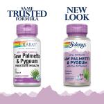 SOLARAY Saw Palmetto and Pygeum - Saw Palmetto for Men w/Pygeum Bark, Zinc, Vitamin E, Pumpkin Seed Oil - Prostate Supplements for Men w/Beta Sitosterol - 60-Day Guarantee - 30 Servings, 30 Softgels