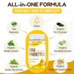 Jovariquethor Saw Palmetto for Women - DHT Blocker Hair Growth Supplement - 500mg Potent Saw Palmetto Gummies for Hair, Skin, Nails, Urinary Wellness - Mango-Pineapple Flavor - 120 Gummies