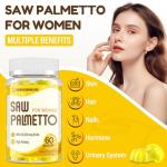 Jovariquethor Saw Palmetto for Women - DHT Blocker Hair Growth Supplement - 500mg Potent Saw Palmetto Gummies for Hair, Skin, Nails, Urinary Wellness - Mango-Pineapple Flavor - 120 Gummies