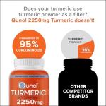 Qunol Turmeric Curcumin with Black Pepper, 2250mg Turmeric Extract with 95% Curcuminoids, Extra Strength Turmeric Supplement, Enhanced Absorption, Joint Support Supplement, 90 Vegetarian Capsules